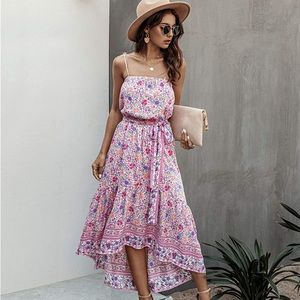 Thin Strap High-low Dress